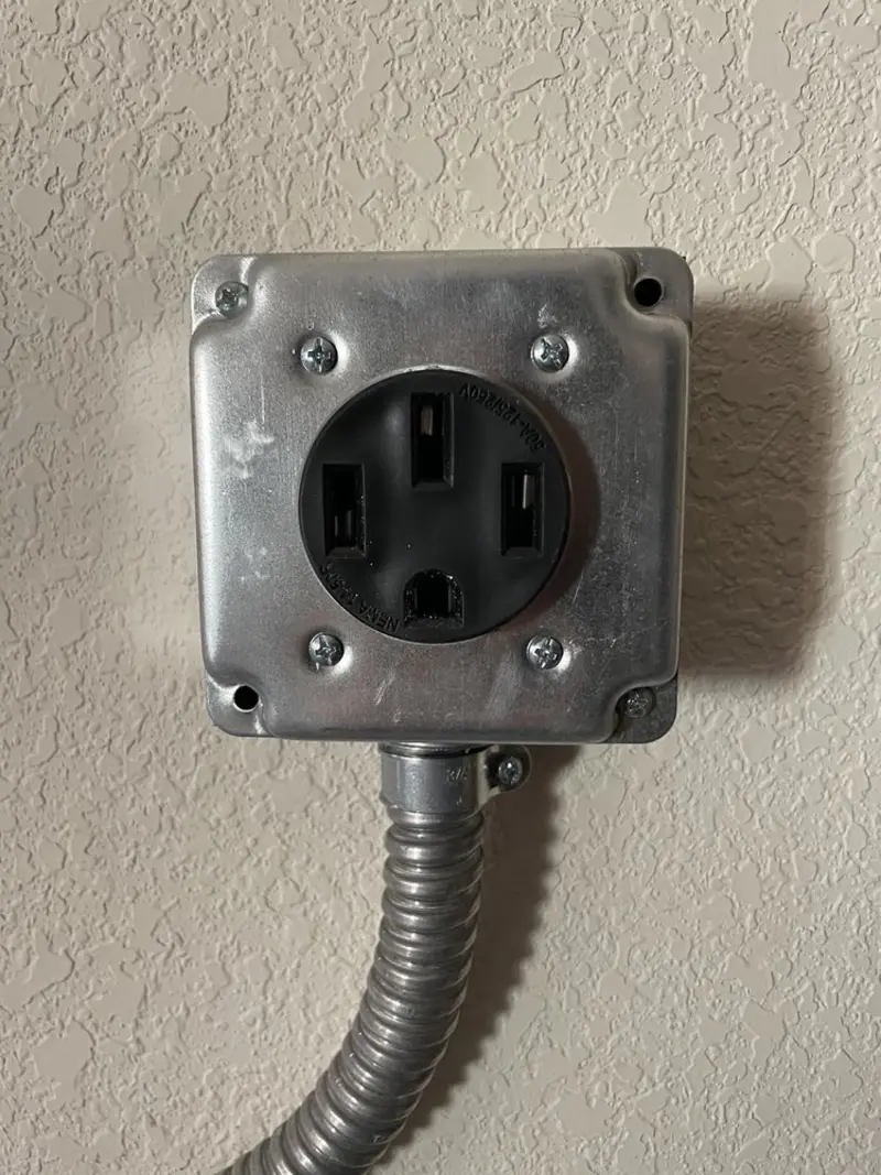 NEMA 14-50 outlet installed for Smart Home Electrical in Macedonia